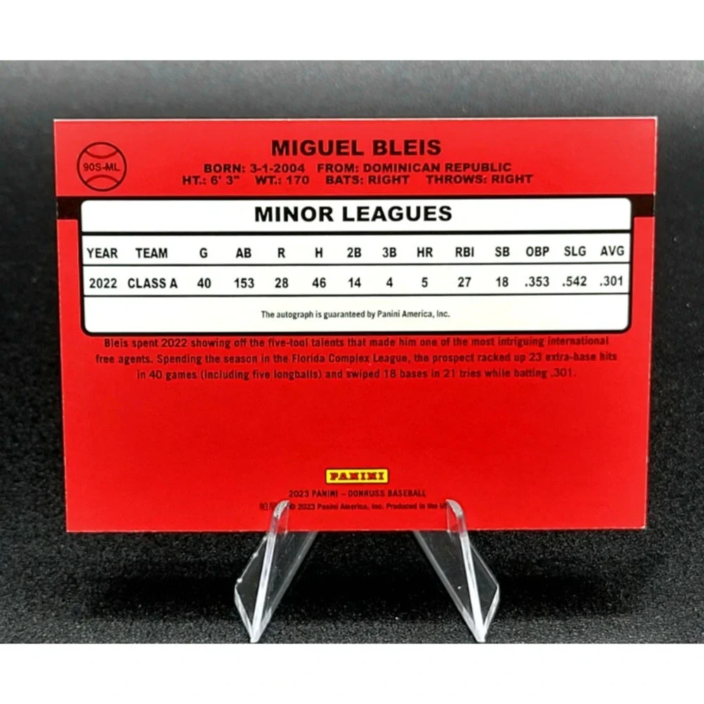 2023 Miguel Bleis RC Auto's all /10 Boston Red Sox Top Prospect